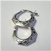 Image 2 : Silver Hoop Earrings (~Size )(Ring is resizable for $40) (~length inches), Suggested Retail Value $4