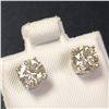 Image 2 : 14K White Gold Moissanite(1.42ct) Earrings ( (~weight 1g), Made in Canada, Appraised Retail $1500