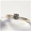 Image 3 : 10K Yellow Gold Diamond (0.18Ct,Si2,Yelowish Brown) Ring (~Size 6)(~weight 1.13g), Made in Canada, A
