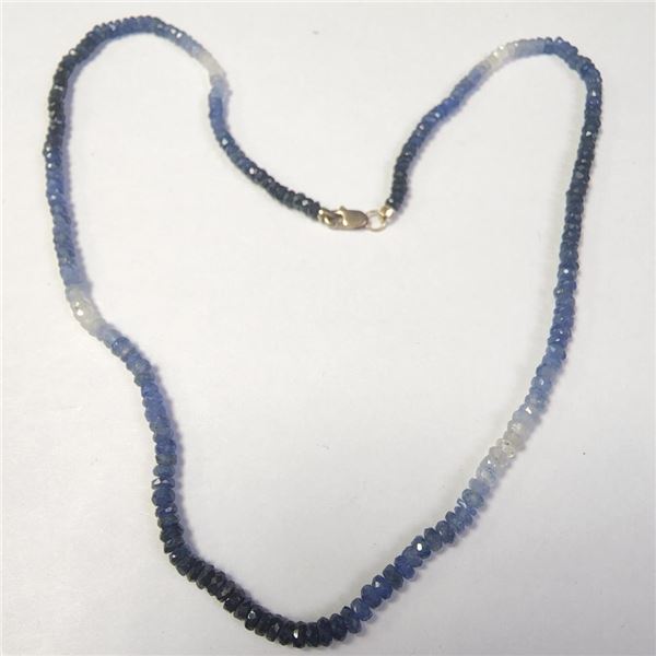 14K Yellow Gold Sapphire 16"(36ct) Necklace  (~weight 9.09g), Appraised Retail $1000