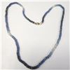 Image 1 : 14K Yellow Gold Sapphire 16"(36ct) Necklace  (~weight 9.09g), Appraised Retail $1000