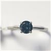 Image 1 : 14K White Gold Diamond (0.5Ct,I2,Fancy Blue Color Enhanced) Ring (~Size 6.5)( (~length inches) (~wei