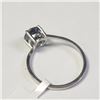 Image 4 : 14K White Gold Black Diamond(1.25ct) Ring (~Size 6.5) (~weight 1.86g), Made in Canada, Appraised Ret
