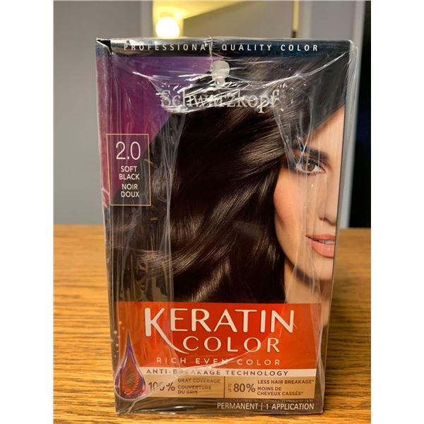 KERATIN Hair color soft black lot of 3