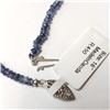 Image 3 : 10K White Gold Blue Sapphire 16"(46ct) Necklace ((~length 16"inches) (~weight 8.13g), Made in Canada