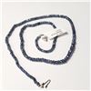 Image 5 : 10K White Gold Blue Sapphire 16"(46ct) Necklace ((~length 16"inches) (~weight 8.13g), Made in Canada