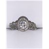 Image 3 : Ladies Natural Diamond Cluster Ring Wedding Set .88 Carats set in 10K White Gold?with Certificate Va