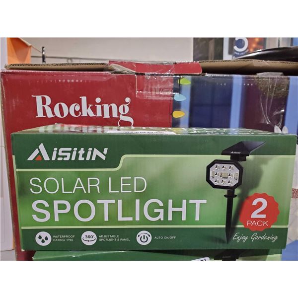 Aisitin Solar Spotlight 2 pack NEW