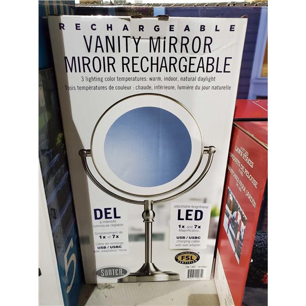 Sunter Rechargable Vanity Mirror LED