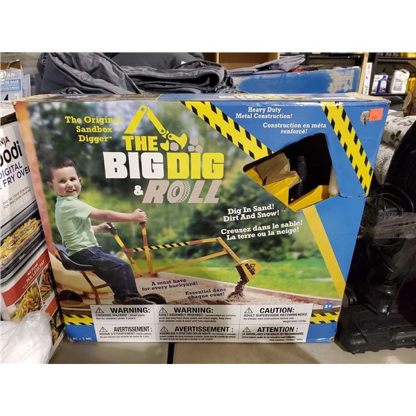Thw Big Dig and roll  heavy Duty Metal Construction Sandbox digger