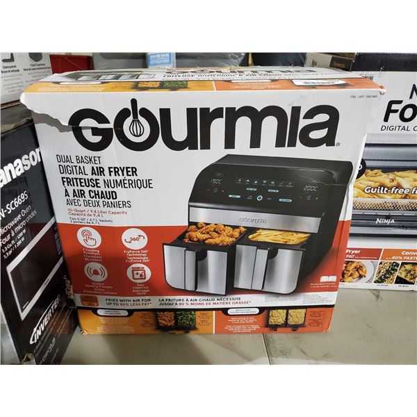 Gourmia Duel Basket Digital Air Fryer 2 - 4.7 L baskets
