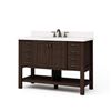 Image 1 : Allen + Roth Kingscote Vanity with Engineered Stone Top + Espresso Finish  48inW x 20inD x 34.5in H 