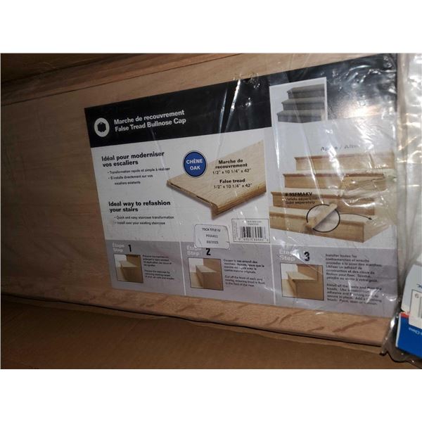 False Tread Bullnose Cap Oak and Modern handrail bracket