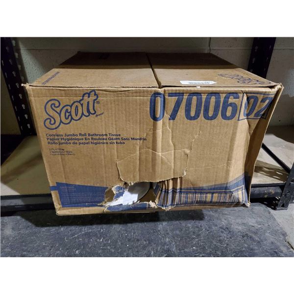 Scott brand Coreless Jumbo Roll Bathroom Tissue 2ply white Case lot of 12x 1150ft rolls