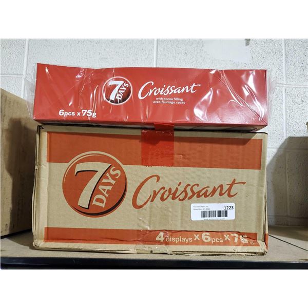 7 Days Croissant with Cocoa Filling Case lot of 4 display x 6pcs x75g