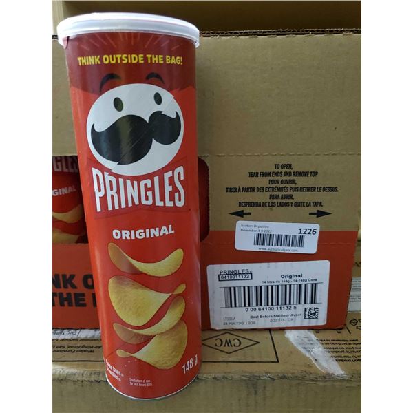 Pringles Original Potato Chips Case lot of 14 x 148g Cans
