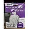 Image 1 : Kirkland Waste Basket Liner Clear 10 gallon x 500 bags