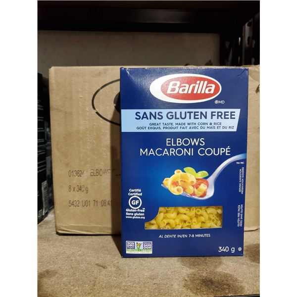 Barilla Gluten Free Elbow Macaroni Case Lot of 8x340g