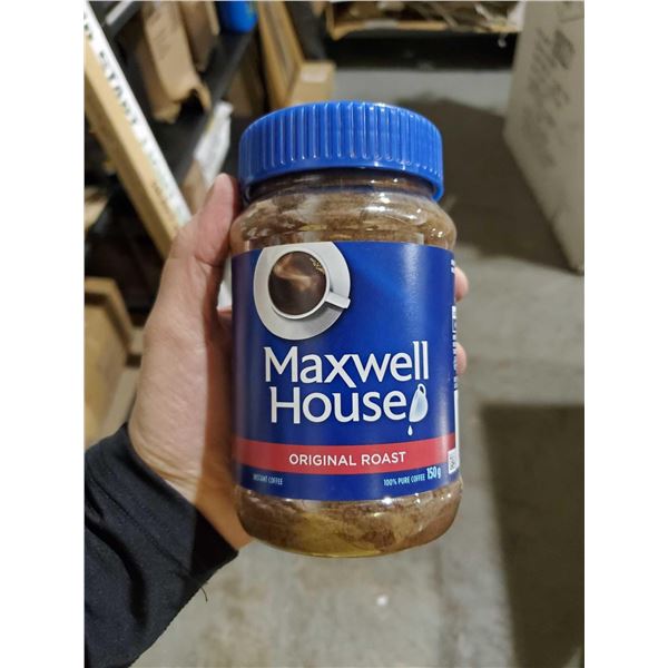 Maxwell House Instant Coffee Original Roast Case lot of 12 x 150g