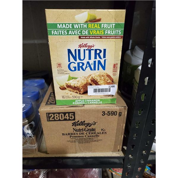 Nutri Grain Apple Cinnamon Case Lot of 16 x 590g bars per box x 3 boxes