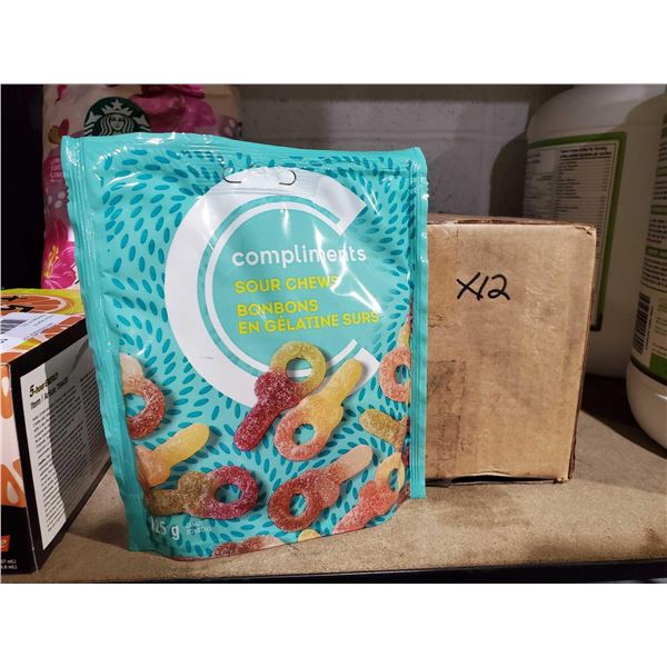 Compliments Sour Chews Case Lot 12 x 125g