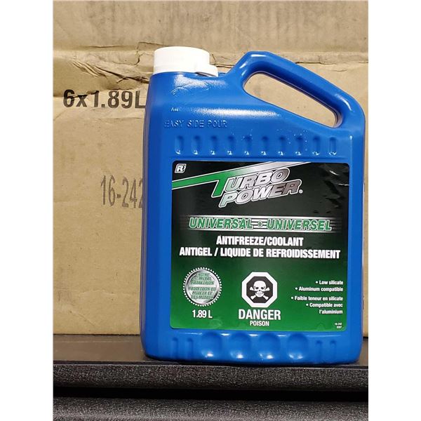 Turbo Power Universal Antifreeze Case Lot 6 x 1.89L