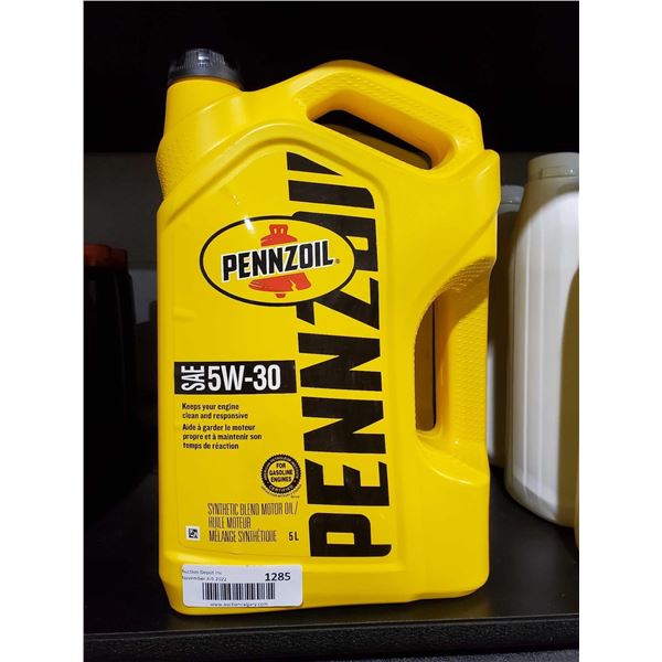 Pennzoil SAE 5W-30 Synthetic Blend motor oil 5L x 3