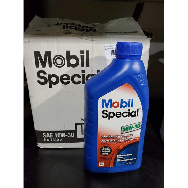 Mobil Special 10W-30 Synthetic Blend motor Oil Case Lot 6 x 1Litre