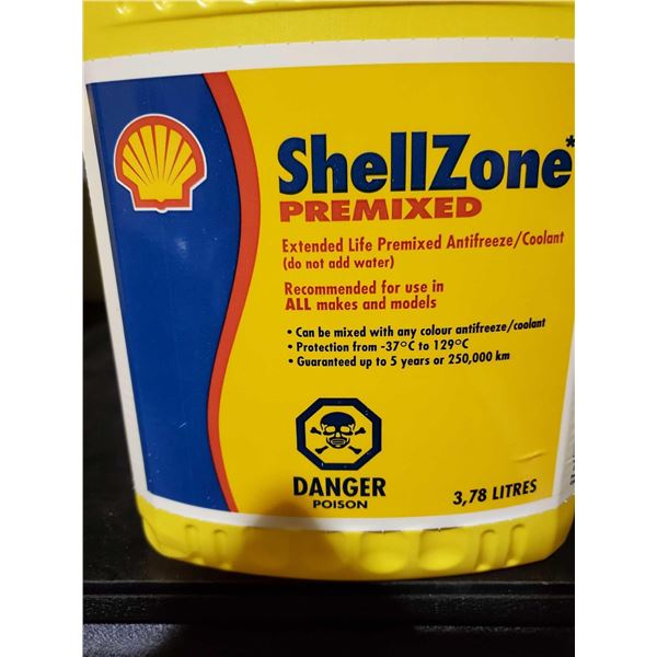 ShellZone Premixed Antifreeze / coolant  4 x  3.78 litres