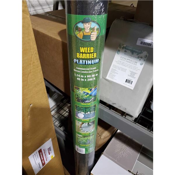 Weed Barrier Platinum Commercial Grade Woven Landscape Fabric 1.14m x 60.96 m  /   45in x 200ft