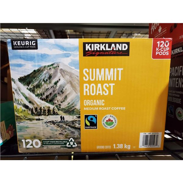Kirkland Summit Roast Organic  Keurig Case 120 K-cups