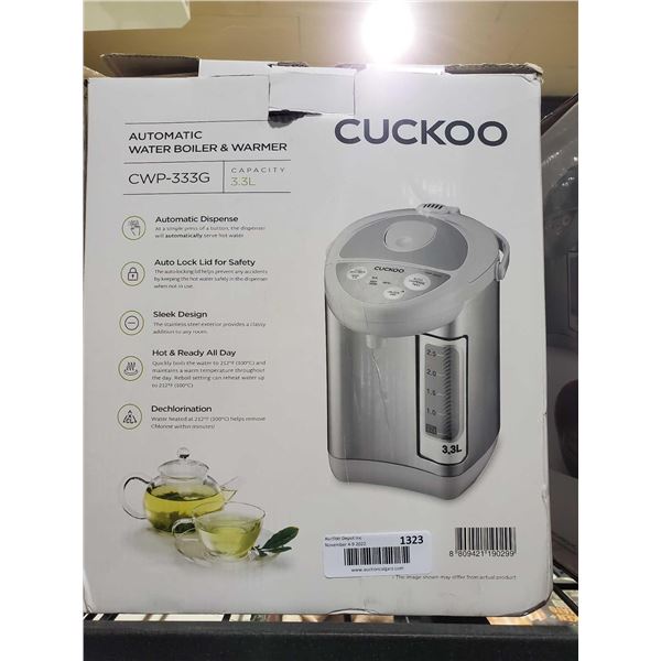 Cuckoo Automatic Water Boiler and Warmer 3.3L
