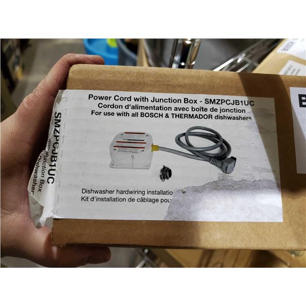 Power Cord with junction box for use with Bosch & Thermador dishwashers