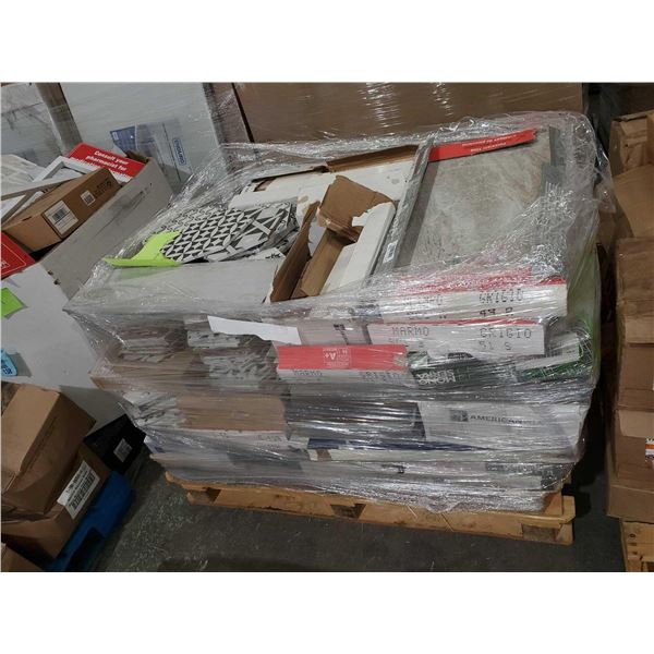 Pallet Lot of assorted Ceramic floor & Wall Tile - approx 40 cases sold as is
