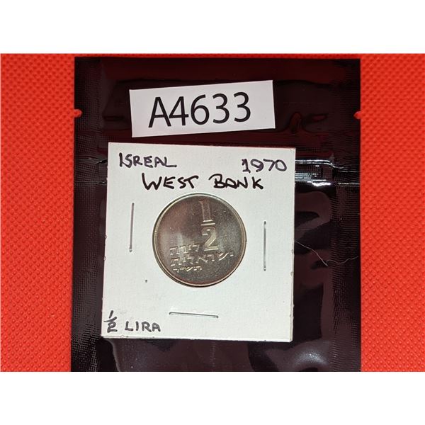 1970 Israel West Bank Half Lira (A4633)