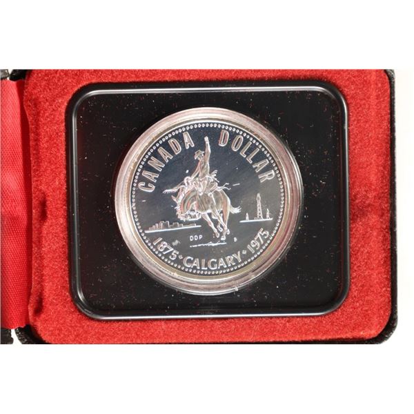 1975 CANADA  "CALGARY" PROOF SILVER DOLLAR