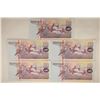 Image 2 : 5-BANK OF SURINAME 100 GULDEN CU BILLS WITH