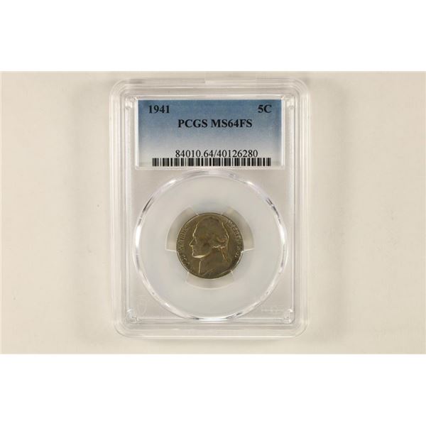 1941 JEFFERSON NICKEL PCGS MS64FS