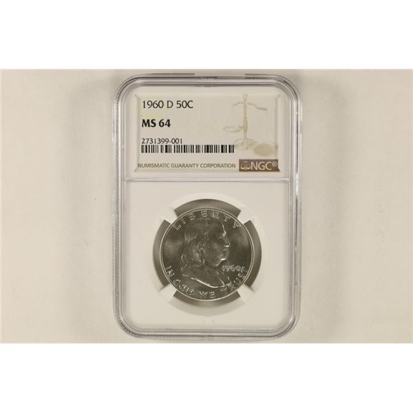 1960-D FRANKLIN HALF DOLLAR NGC MS64