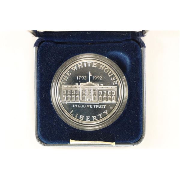 1992-W US PROOF SILVER DOLLAR WHITE HOUSE 200TH