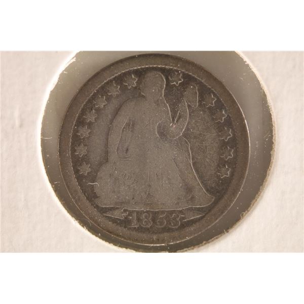 1853 SEATED LIBERTY DIME (FINE)