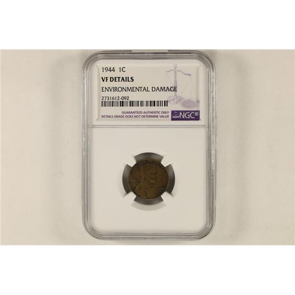 1944 LINCOLN CENT NGC VERY FINE DETAILS