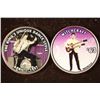 2-COLORIZED ELVIS PRESLEY KENNEDY HALF DOLLARS