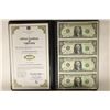Image 1 : UNCUT SHEET OF 4-US 2009 $1 FRN'S IN BLACK FOLIO