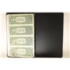 Image 2 : UNCUT SHEET OF 4-US 2009 $1 FRN'S IN BLACK FOLIO