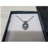 Image 2 : Blue Topaz & Diamond Pendant Cert #5559, Suggested Value $260