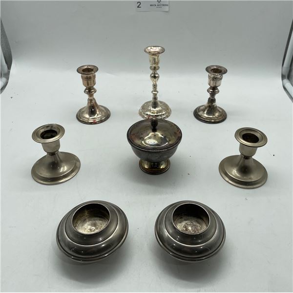 Candlestick and tea light holder lot