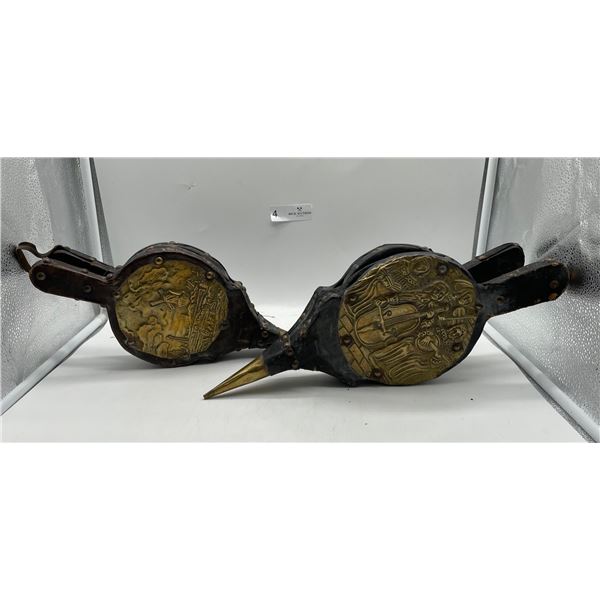 Leather bound copper smoke blowers