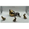 Image 1 : Silver and gold tone duck family