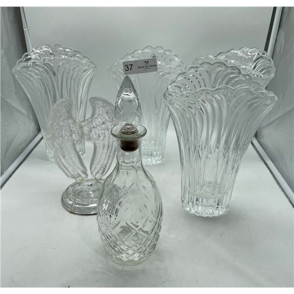 Crystal vase lot